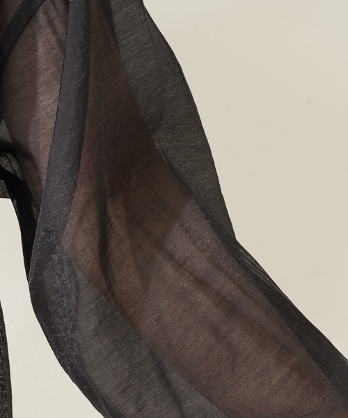 natural couture(ナチュラルクチュール)の「バンドカラーシアーシャツ(シャツ/ブラウス・レディース・ブラック/ブルー/ミント/グレイッシュベージュ・FREE)」の18枚目の写真