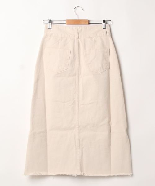 coca（coca）（コカ）の「サイドスリット入りホワイトデニムスカート（デニムスカート・レディース・ホワイト・M/L）」の5枚目の写真