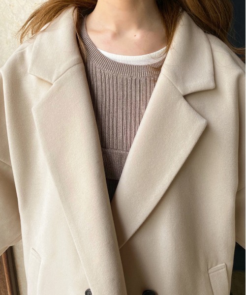 apres jour（アプレジュール）の「Wゆるジャケットコート【ZOZOTOWN限定アイテム】20AW☆（ダウンジャケット/コート・レディース・ダークブラウン/モカ/スモークピンク/ライトベージュ・フリー）」の5枚目の写真