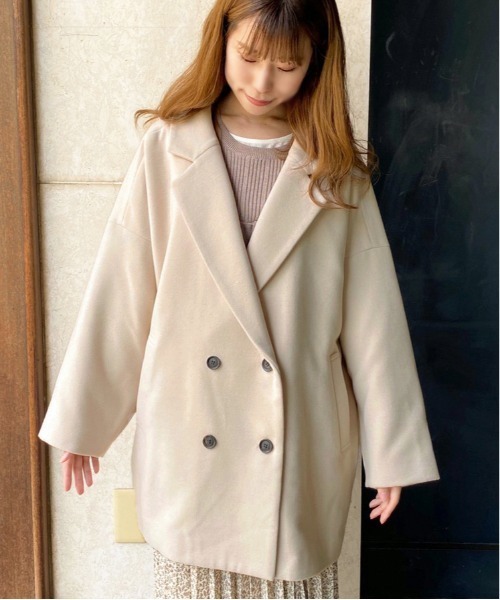 apres jour（アプレジュール）の「Wゆるジャケットコート【ZOZOTOWN限定アイテム】20AW☆（ダウンジャケット/コート・レディース・ダークブラウン/モカ/スモークピンク/ライトベージュ・フリー）」の8枚目の写真