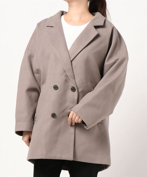 apres jour（アプレジュール）の「Wゆるジャケットコート【ZOZOTOWN限定アイテム】20AW☆（ダウンジャケット/コート・レディース・ダークブラウン/モカ/スモークピンク/ライトベージュ・フリー）」の14枚目の写真