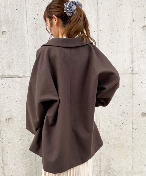 apres jour（アプレジュール）の「Wゆるジャケットコート【ZOZOTOWN限定アイテム】20AW☆（ダウンジャケット/コート・レディース・ダークブラウン/モカ/スモークピンク/ライトベージュ・フリー）」の18枚目の写真