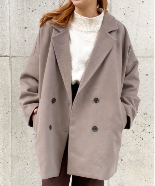 apres jour（アプレジュール）の「Wゆるジャケットコート【ZOZOTOWN限定アイテム】20AW☆（ダウンジャケット/コート・レディース・ダークブラウン/モカ/スモークピンク/ライトベージュ・フリー）」の21枚目の写真