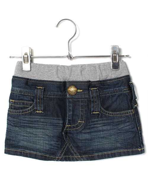 CIAOPANIC TYPY（チャオパニックティピー）の「KIDS リー別注デニムスカート（デニムスカート・キッズ・ネイビー/ブルー・110/130/100/120）」の2枚目の写真