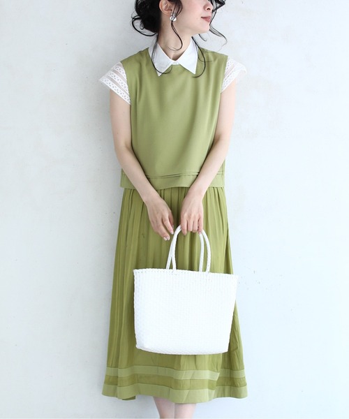 春を感じる爽やかな若葉色ミディアムワンピース ワンピース Cawaii カワイイ のファッション通販 Zozotown