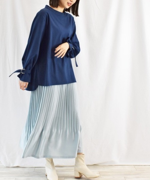 RANAN（ラナン）の「袖デザインプチハイネックブラウス（シャツ/ブラウス・レディース・ネイビー/桜/ブラック系その他・L/LL/M）」の17枚目の写真