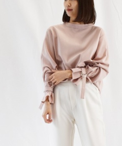 RANAN（ラナン）の「袖デザインプチハイネックブラウス（シャツ/ブラウス・レディース・ネイビー/桜/ブラック系その他・L/LL/M）」の10枚目の写真