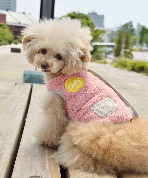 Dulce ドゥルセ バイカラーボアベスト 犬服 ドッグウェア ペットウェア Dulce ドゥルセ のファッション通販 Zozotown