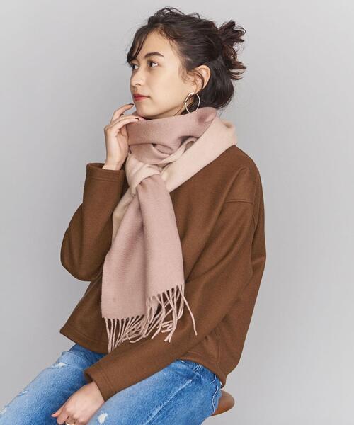 Eds Cashmere（イーディーエスカシミア）の「＜EDS CASHMERE＞カシミヤリバーシブルマフラー ◆（マフラー・レディース・ライトブルー/ピンク/イエロー/ナチュラル・FREE）」の18枚目の写真
