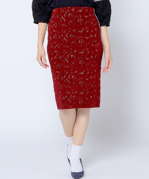 Another Edition（アナザーエディション）の「モール ジャカード ニット スカート/AE MOLE JQ KNIT SK ◆（スカート・レディース・ブラック/レッド/オリーブ・フリー）」の3枚目の写真