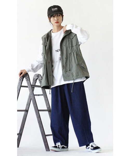 zootie（ズーティー）の「デニム サーカスパンツ（デニムパンツ・レディース・ブルー/インディゴブルー・L/S/M/LL）」の4枚目の写真