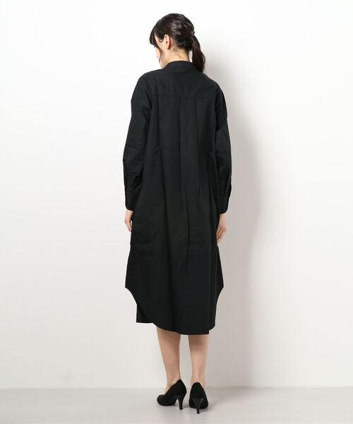 coca（coca）（コカ）の「バンドカラーシャツワンピース（シャツワンピース・レディース・ホワイト/ブラック・ONE SIZE）」の4枚目の写真