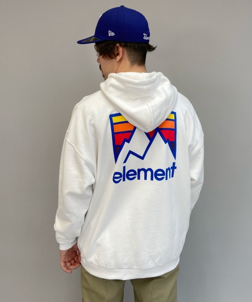 ELEMENT(エレメント)の「ELEMENT/エレメント オーバーサイズ バックプリントパーカー BB021-018(パーカー・メンズ・ホワイト/ブラック/ベージュ・XL/L/M)」の14枚目の写真