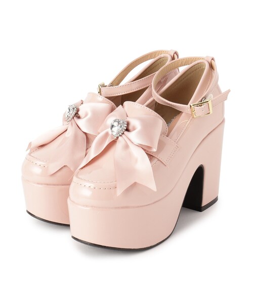 cs T&P（シーエスティーアンドピー）の「リボンチャーム付きパンプス（パンプス・レディース・ピンク系6/ブラック系1/ホワイト系2・S/LL/M/L）」の3枚目の写真