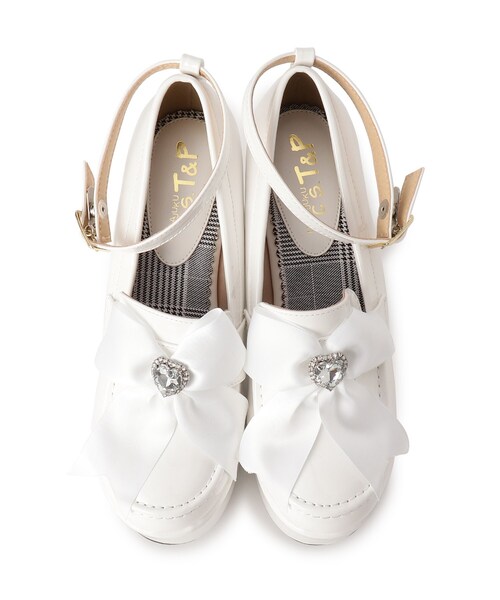 cs T&P（シーエスティーアンドピー）の「リボンチャーム付きパンプス（パンプス・レディース・ピンク系6/ブラック系1/ホワイト系2・S/LL/M/L）」の9枚目の写真