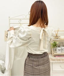 袖コンシャスリブトップス【ZOZOTOWN限定アイテム】