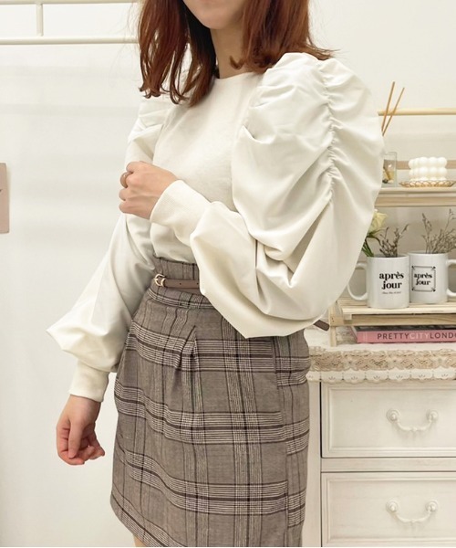 apres jour(アプレジュール)の「袖コンシャスリブトップス【ZOZOTOWN限定アイテム】(Tシャツ/カットソー・レディース・オフホワイト/ブラック/アイボリー・フリー/X-LARGE)」の11枚目の写真