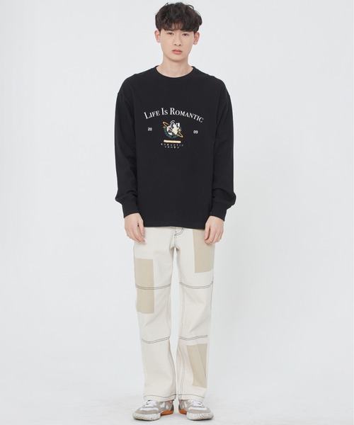 ROMANTIC CROWN（ロマンティッククラウン）の「【ROMANTIC CROWN】UNIVERSE LONG SLEEVES / ロマンティッククラウン ユニバース ロゴ ロングスリーブ Tシャツ（Tシャツ/カットソー・メンズ・グリーン/ホワイト/ブラック・MEDIUM/SMALL/LARGE/X-LARGE）」の4枚目の写真