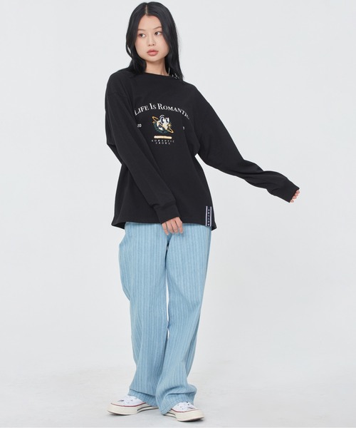 ROMANTIC CROWN（ロマンティッククラウン）の「【ROMANTIC CROWN】UNIVERSE LONG SLEEVES / ロマンティッククラウン ユニバース ロゴ ロングスリーブ Tシャツ（Tシャツ/カットソー・メンズ・グリーン/ホワイト/ブラック・MEDIUM/SMALL/LARGE/X-LARGE）」の7枚目の写真