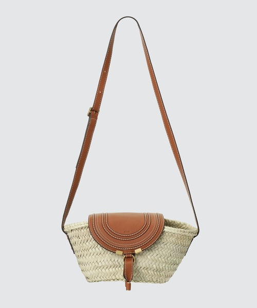 Marcie ハンドブレードラフィア スモールグレインカーフスキンのカゴバッグ Mini Mini Chloe クロエ のファッション Basket かごバッグ Body かごバッグ Cross 爆売りセール開催中