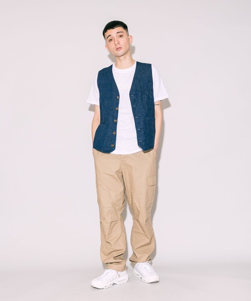CAL O LINE（キャルオーライン）の「CAL O LINE/キャルオーライン DENIM VEST デニムベスト（ベスト・メンズ・ブルー・M/L/XL）」の12枚目の写真