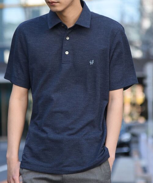 SHIPS（シップス）の「【WEB限定】SHIPS: 吸水速乾・UVケア Drymix（R) ワンポイント ロゴ レギュラーカラー ポロシャツ（ポロシャツ・メンズ・ネイビー/ライトブルー/ブラック/ロイヤルブルー/ライトグレー・SMALL/X-LARGE/MEDIUM/XX-LARGE/LARGE）」の5枚目の写真