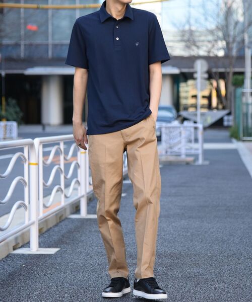 SHIPS（シップス）の「【WEB限定】SHIPS: 吸水速乾・UVケア Drymix（R) ワンポイント ロゴ レギュラーカラー ポロシャツ（ポロシャツ・メンズ・ネイビー/ライトブルー/ブラック/ロイヤルブルー/ライトグレー・SMALL/X-LARGE/MEDIUM/XX-LARGE/LARGE）」の9枚目の写真