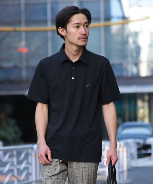 SHIPS（シップス）の「【WEB限定】SHIPS: 吸水速乾・UVケア Drymix（R) ワンポイント ロゴ レギュラーカラー ポロシャツ（ポロシャツ・メンズ・ネイビー/ライトブルー/ブラック/ロイヤルブルー/ライトグレー・SMALL/X-LARGE/MEDIUM/XX-LARGE/LARGE）」の10枚目の写真