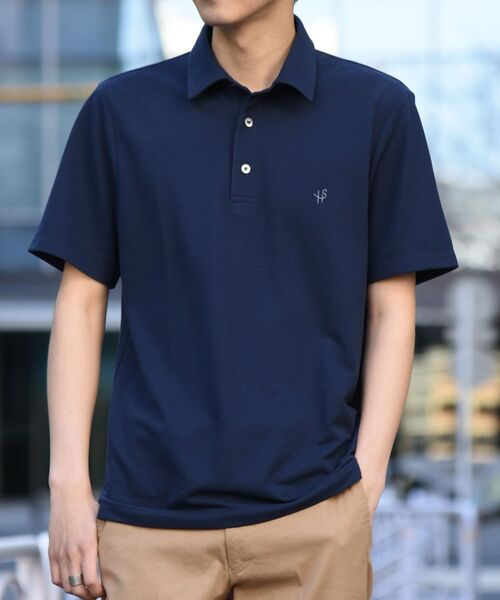SHIPS（シップス）の「【WEB限定】SHIPS: 吸水速乾・UVケア Drymix（R) ワンポイント ロゴ レギュラーカラー ポロシャツ（ポロシャツ・メンズ・ネイビー/ライトブルー/ブラック/ロイヤルブルー/ライトグレー・SMALL/X-LARGE/MEDIUM/XX-LARGE/LARGE）」の13枚目の写真