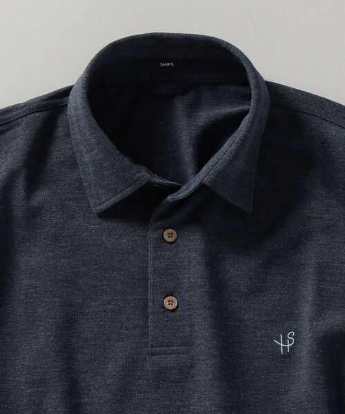 SHIPS（シップス）の「【WEB限定】SHIPS: 吸水速乾・UVケア Drymix（R) ワンポイント ロゴ レギュラーカラー ポロシャツ（ポロシャツ・メンズ・ネイビー/ライトブルー/ブラック/ロイヤルブルー/ライトグレー・SMALL/X-LARGE/MEDIUM/XX-LARGE/LARGE）」の15枚目の写真