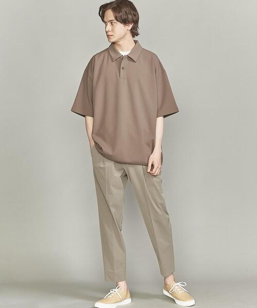beauty&youth UNITEDARROWS アローズリラックスワイドポロ テンジクニット リラックス ポロシャツ―ウォッシャブル―＜A DAY