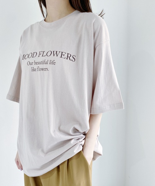 CLEA(クレア)の「bicolor logo tee(Tシャツ/カットソー・レディース・ブラウン/アイボリー/グレイッシュベージュ・FREE)」の14枚目の写真