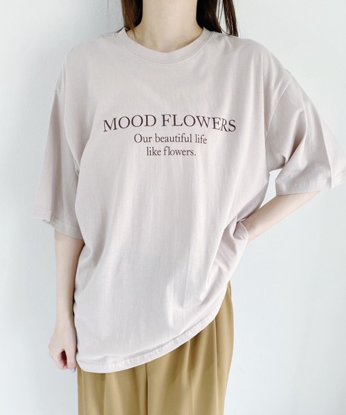 CLEA(クレア)の「bicolor logo tee(Tシャツ/カットソー・レディース・ブラウン/アイボリー/グレイッシュベージュ・FREE)」の19枚目の写真