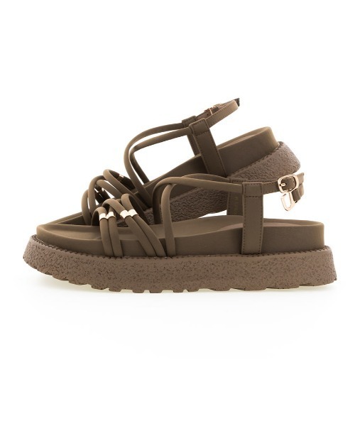 RANDA(ランダ)の「ゴールドパーツストラップスポーツサンダル(サンダル・レディース・グリーン/ブラック/ブラウン・S/L/LL/M)」の15枚目の写真