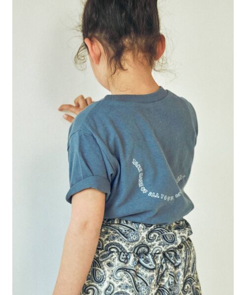 Ungrid（アングリッド）の「Kids エンブロイダリーTee（Tシャツ/カットソー・キッズ・ブラック/オフホワイト/ブルー/サーモンピンク・100/120）」の18枚目の写真