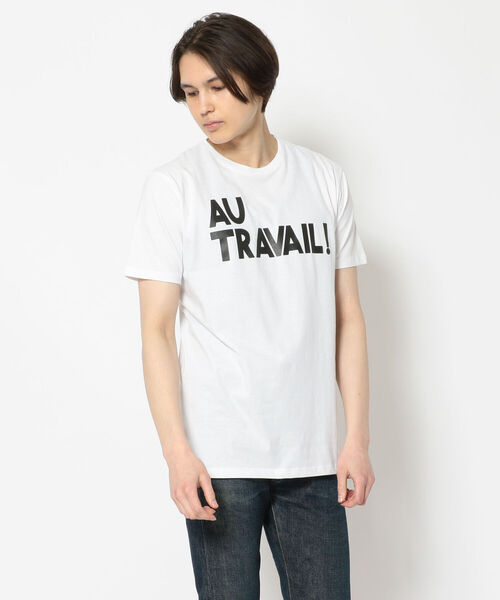 m's braque（エムズブラック）の「m's braque/エムズブラック/AU TRAVAIL! Tee（Tシャツ/カットソー・メンズ・ブラック/イエロー/ホワイト・LARGE/MEDIUM）」の2枚目の写真