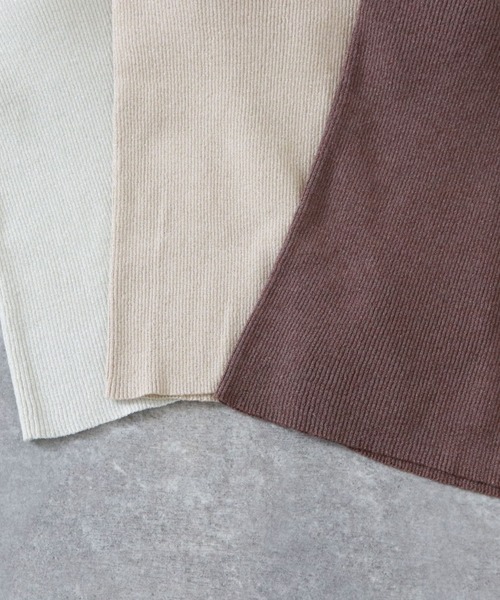 archives（アルシーヴ）の「ラメリブニットキャミ（キャミソール・レディース・シルバーグレー/モカ/ベージュ・MEDIUM）」の7枚目の写真
