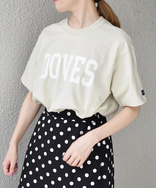 SHIPS any（シップス エニィ）の「SHIPS any: カレッジ プリント 半袖 ユニセックス Tシャツ◇（Tシャツ/カットソー・メンズ・ネイビー/ホワイト系その他3/グリーン/ホワイト系その他4/ナチュラル/ホワイト系その他/ホワイト系その他2/ブラック・SMALL/MEDIUM/LARGE/X-LARGE）」の6枚目の写真