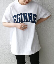 SHIPS any: カレッジ プリント 半袖 ユニセックス Tシャツ◇