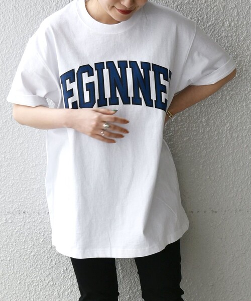 SHIPS any（シップス エニィ）の「SHIPS any: カレッジ プリント 半袖 ユニセックス Tシャツ◇（Tシャツ/カットソー・メンズ・ネイビー/ホワイト系その他3/グリーン/ホワイト系その他4/ナチュラル/ホワイト系その他/ホワイト系その他2/ブラック・SMALL/MEDIUM/LARGE/X-LARGE）」の4枚目の写真