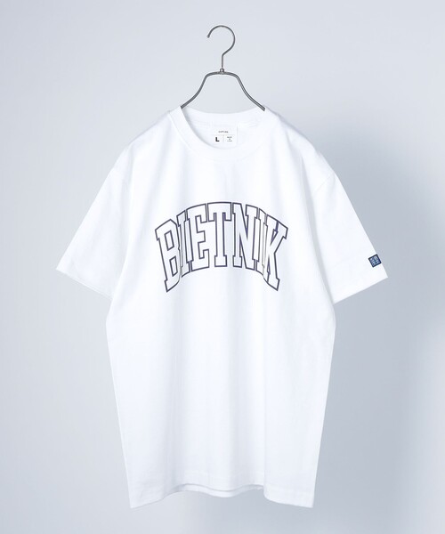 SHIPS any（シップス エニィ）の「SHIPS any: カレッジ プリント 半袖 ユニセックス Tシャツ◇（Tシャツ/カットソー・メンズ・ネイビー/ホワイト系その他3/グリーン/ホワイト系その他4/ナチュラル/ホワイト系その他/ホワイト系その他2/ブラック・SMALL/MEDIUM/LARGE/X-LARGE）」の9枚目の写真