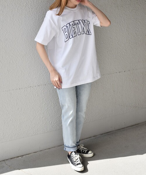 SHIPS any（シップス エニィ）の「SHIPS any: カレッジ プリント 半袖 ユニセックス Tシャツ◇（Tシャツ/カットソー・メンズ・ネイビー/ホワイト系その他3/グリーン/ホワイト系その他4/ナチュラル/ホワイト系その他/ホワイト系その他2/ブラック・SMALL/MEDIUM/LARGE/X-LARGE）」の16枚目の写真