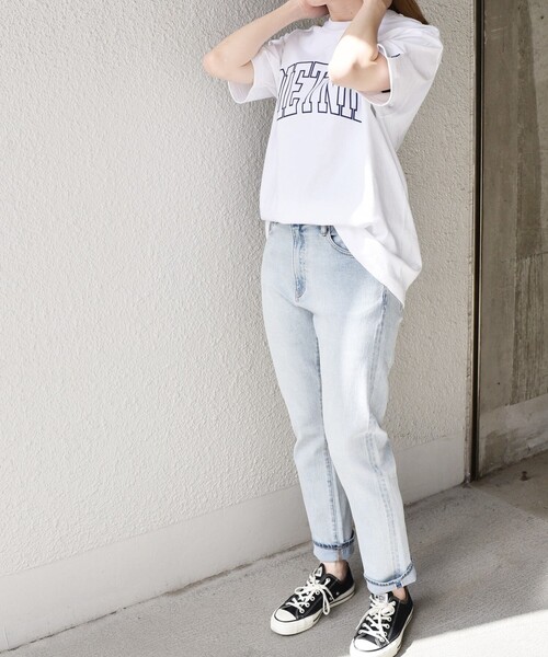 SHIPS any（シップス エニィ）の「SHIPS any: カレッジ プリント 半袖 ユニセックス Tシャツ◇（Tシャツ/カットソー・メンズ・ネイビー/ホワイト系その他3/グリーン/ホワイト系その他4/ナチュラル/ホワイト系その他/ホワイト系その他2/ブラック・SMALL/MEDIUM/LARGE/X-LARGE）」の17枚目の写真