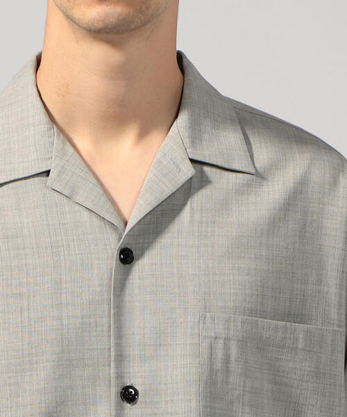 TOMORROWLAND （トゥモローランド）の「ウールレーヨン オープンカラー半袖シャツ（シャツ/ブラウス・メンズ・ベージュ/ネイビー/ライトグレー/ダークブラウン・S/M）」の20枚目の写真