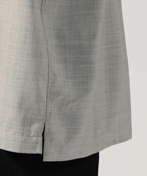 TOMORROWLAND （トゥモローランド）の「ウールレーヨン オープンカラー半袖シャツ（シャツ/ブラウス・メンズ・ベージュ/ネイビー/ライトグレー/ダークブラウン・S/M）」の16枚目の写真