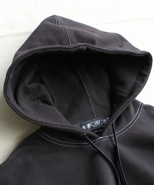 bal（バル）の「【2021秋冬】CONTRAST STITCH HOODED SWEAT SHIRT（パーカー・レディース・グレイッシュベージュ/チャコール・LARGE/X-LARGE/MEDIUM）」の8枚目の写真