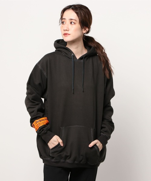bal（バル）の「【2021秋冬】CONTRAST STITCH HOODED SWEAT SHIRT（パーカー・レディース・グレイッシュベージュ/チャコール・LARGE/X-LARGE/MEDIUM）」の3枚目の写真