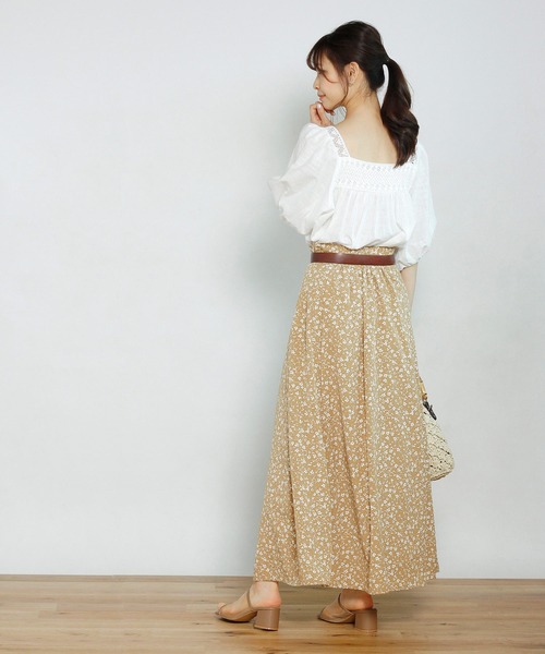 Crisp yours（クリスプユアーズ）の「【WEB限定】スクエアレースパフブラウス（シャツ/ブラウス・レディース・ホワイト/アイボリー・FREE）」の3枚目の写真