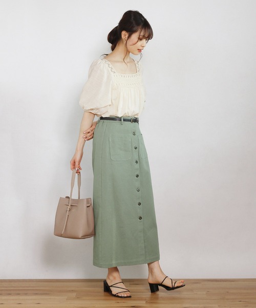 Crisp yours（クリスプユアーズ）の「【WEB限定】スクエアレースパフブラウス（シャツ/ブラウス・レディース・ホワイト/アイボリー・FREE）」の16枚目の写真