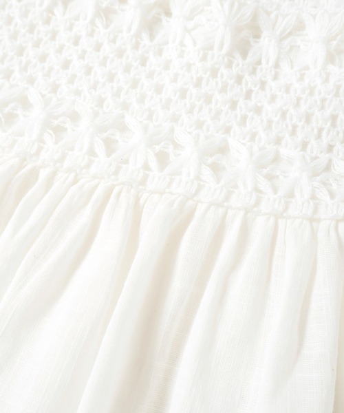 Crisp yours（クリスプユアーズ）の「【WEB限定】スクエアレースパフブラウス（シャツ/ブラウス・レディース・ホワイト/アイボリー・FREE）」の21枚目の写真